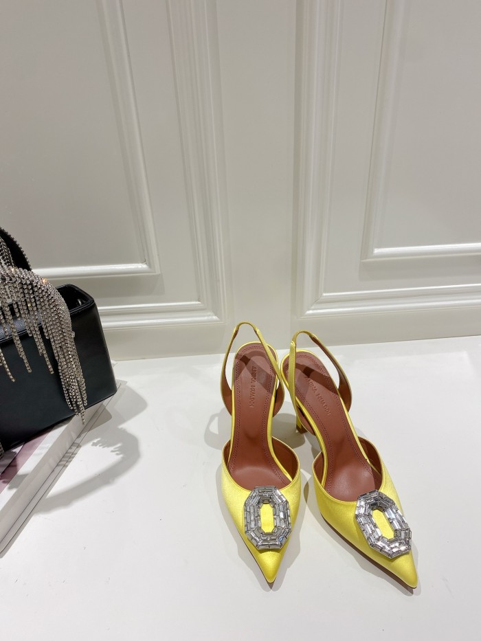 Amina Muaddi Womens Shoes Sandals Slippers Luxury Brand Fashion Pumps for Women with Original Box