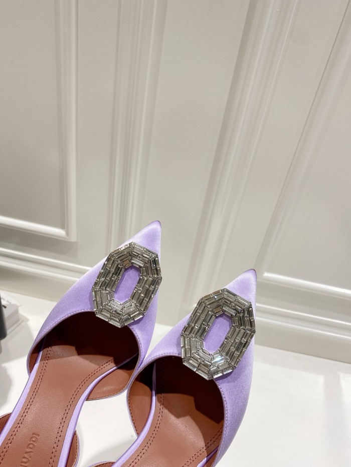 Amina Muaddi Womens Shoes Sandals Slippers Luxury Brand Fashion Pumps for Women with Original Box