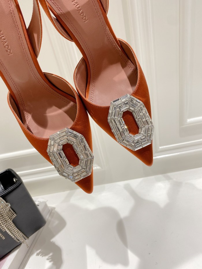 Amina Muaddi Womens Shoes Sandals Slippers Luxury Brand Fashion Pumps for Women with Original Box