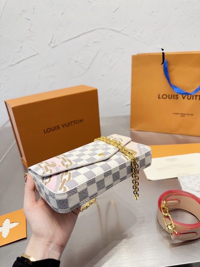 Louis Vuitton Womens Bags Shoulder Messenger Bag Luxury Brand FÉLICIE POCHETTE with Original Box
