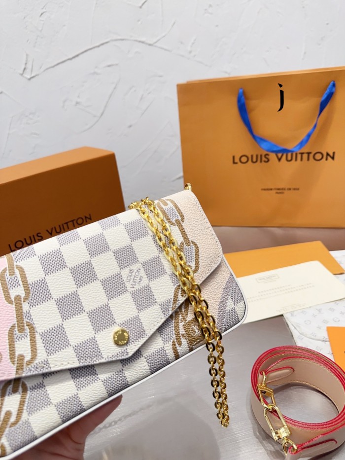 Louis Vuitton Womens Bags Shoulder Messenger Bag Luxury Brand FÉLICIE POCHETTE with Original Box