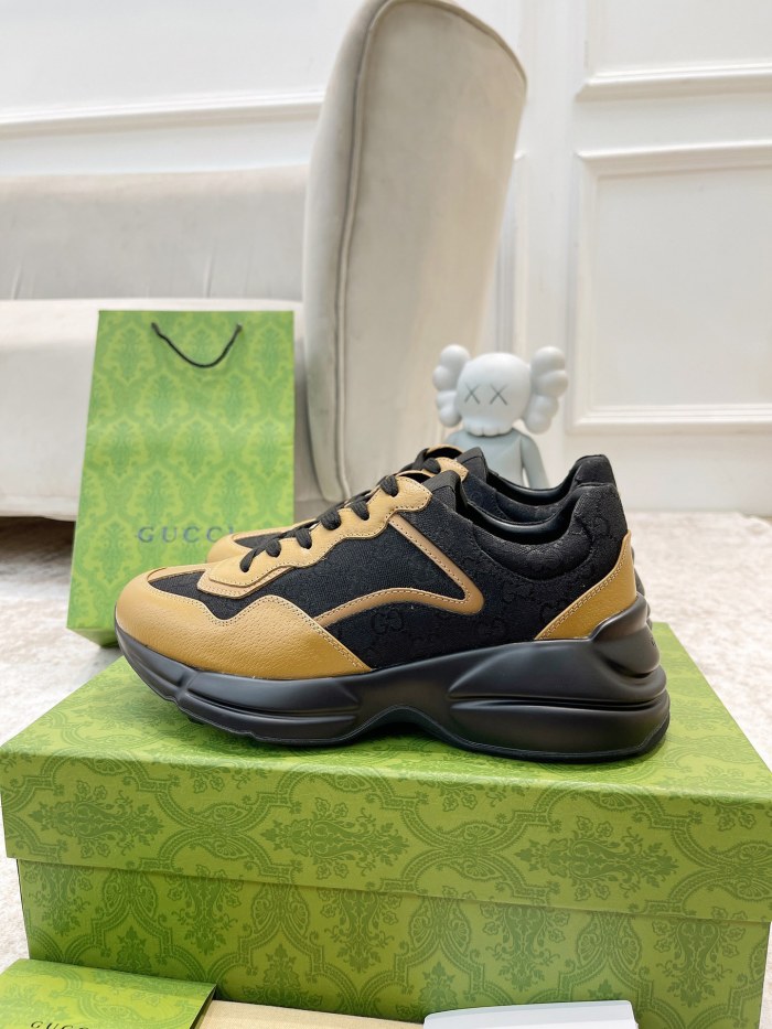 Gucci Mens Shoes Sneakers Luxury Brand Men's GG Rhyton sneaker with Original Box 692931 DRW00 9522