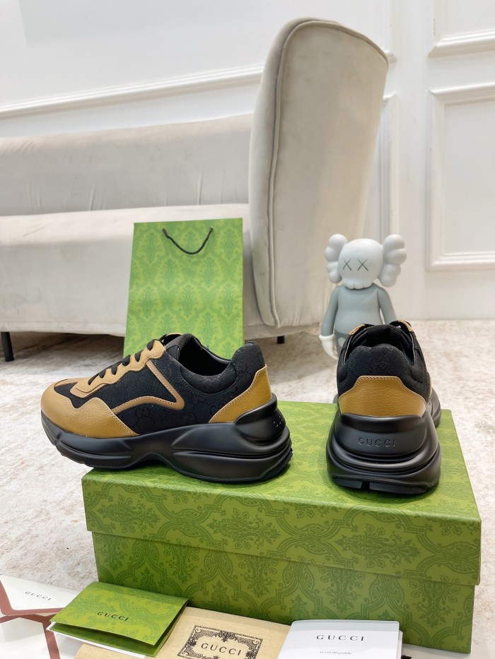 Gucci Mens Shoes Sneakers Luxury Brand Men's GG Rhyton sneaker with Original Box 692931 DRW00 9522