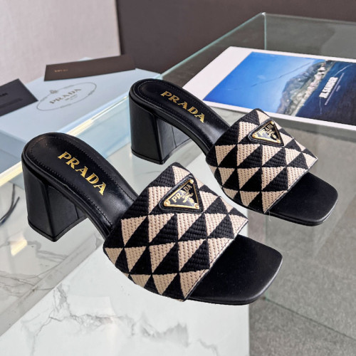 Prada Womens Shoes Casual Shoes Sandals Slippers Luxury Brand with Original Box 6cm Heel