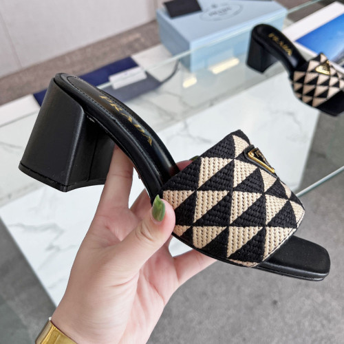 Prada Womens Shoes Casual Shoes Sandals Slippers Luxury Brand with Original Box 6cm Heel