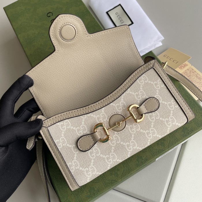 Gucci Womens Bags Luxury Brand Gucci Horsebit 1955 mini bag with Original Box 699296 UULBG 9683