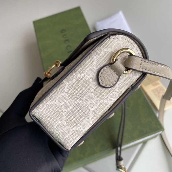 Gucci Womens Bags Luxury Brand Gucci Horsebit 1955 mini bag with Original Box 699296 UULBG 9683