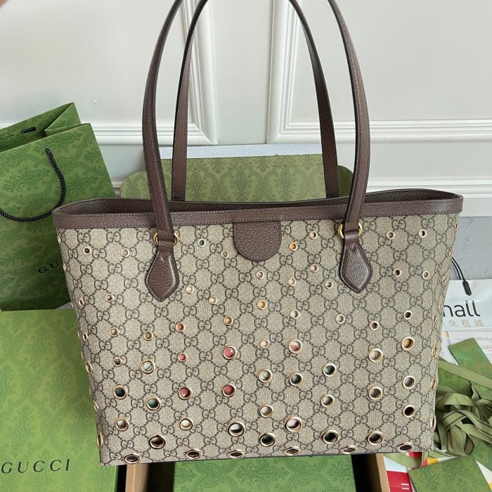 Gucci Womens Bags Handbags Luxury Brand Ophidia GG medium tote 631685 96IWN 4076 Handbags for Women