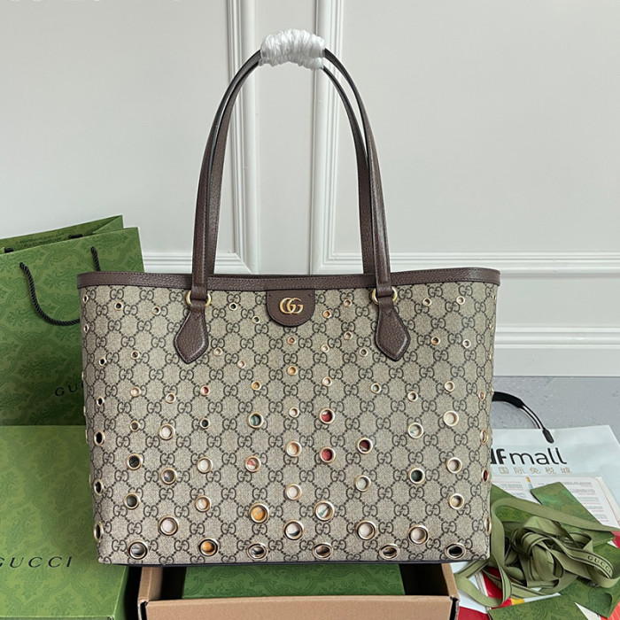 Gucci Womens Bags Handbags Luxury Brand Ophidia GG medium tote 631685 96IWN 4076 Handbags for Women