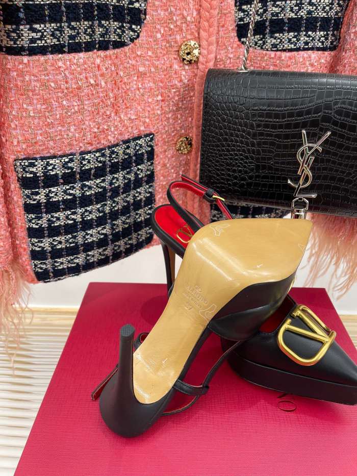 Valentino Garavani Women Fashion Shoes Pumps Luxury Brand Vlogo Signature Calfskin with Original Box 10cm Heel