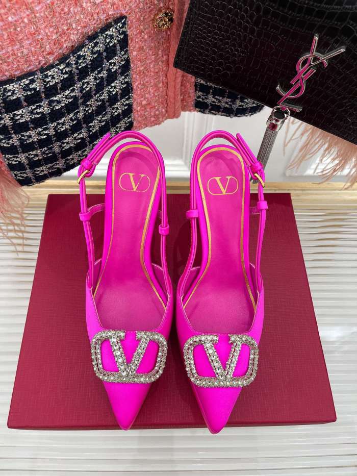 Valentino Garavani Women Fashion Shoes Pumps Luxury Brand Vlogo Signature Calfskin with Original Box 10cm Heel