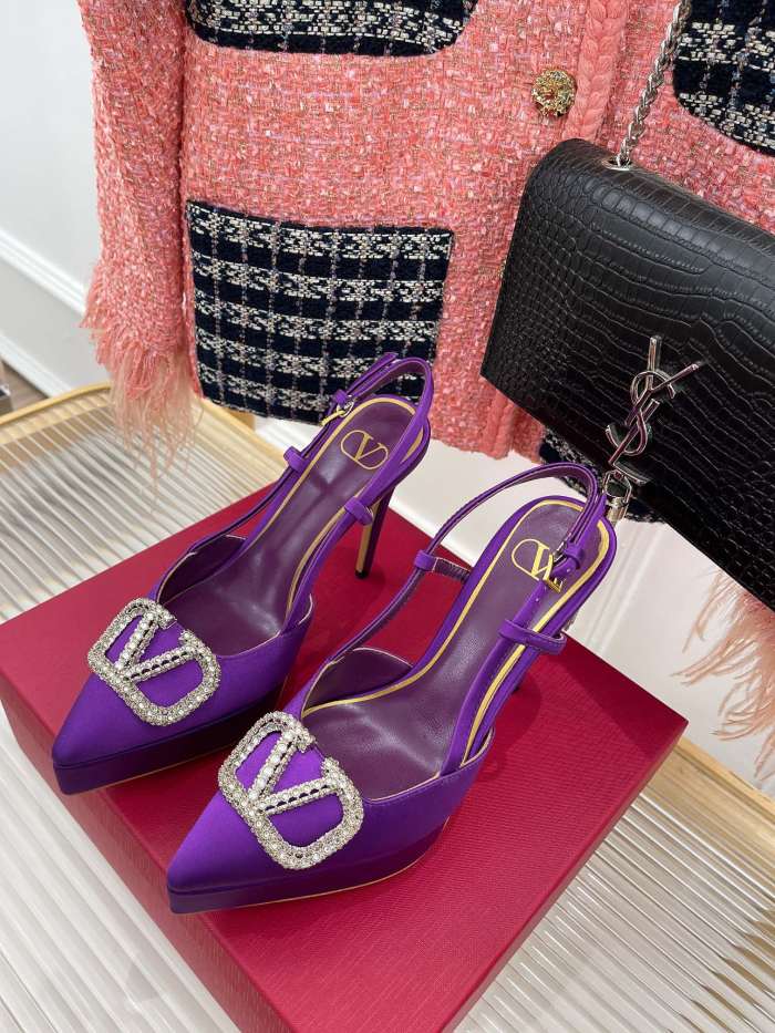 Valentino Garavani Women Fashion Shoes Pumps Luxury Brand Vlogo Signature Calfskin with Original Box 10cm Heel