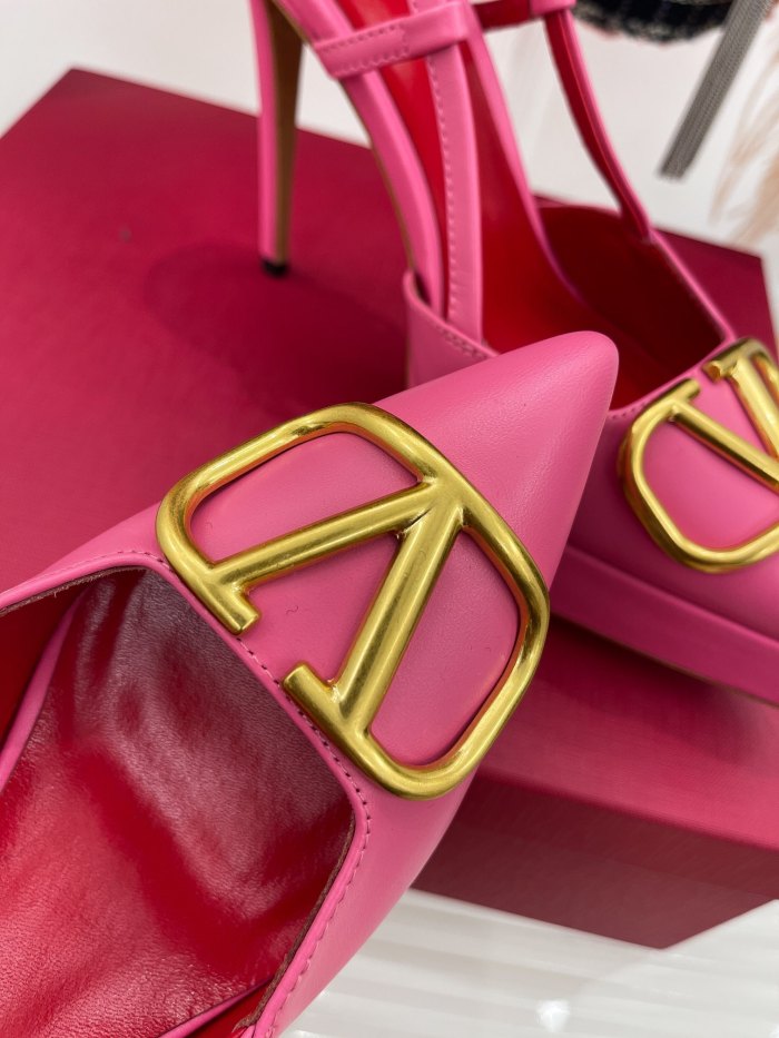 Valentino Garavani Women Fashion Shoes Pumps Luxury Brand Vlogo Signature Calfskin with Original Box 10cm Heel