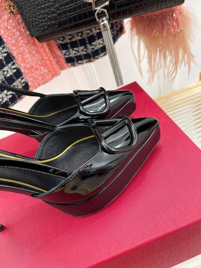 Valentino Garavani Women Fashion Shoes Pumps Luxury Brand Vlogo Signature Calfskin with Original Box 10cm Heel