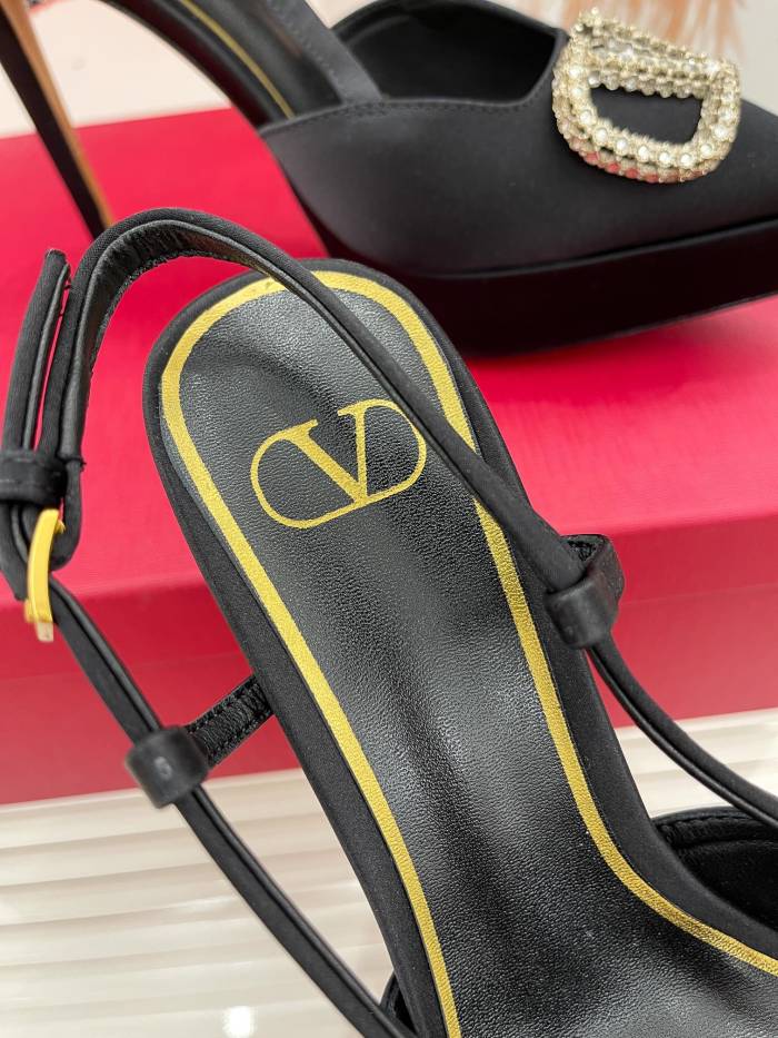 Valentino Garavani Women Fashion Shoes Pumps Luxury Brand Vlogo Signature Calfskin with Original Box 10cm Heel