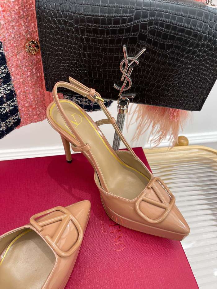 Valentino Garavani Women Fashion Shoes Pumps Luxury Brand Vlogo Signature Calfskin with Original Box 10cm Heel