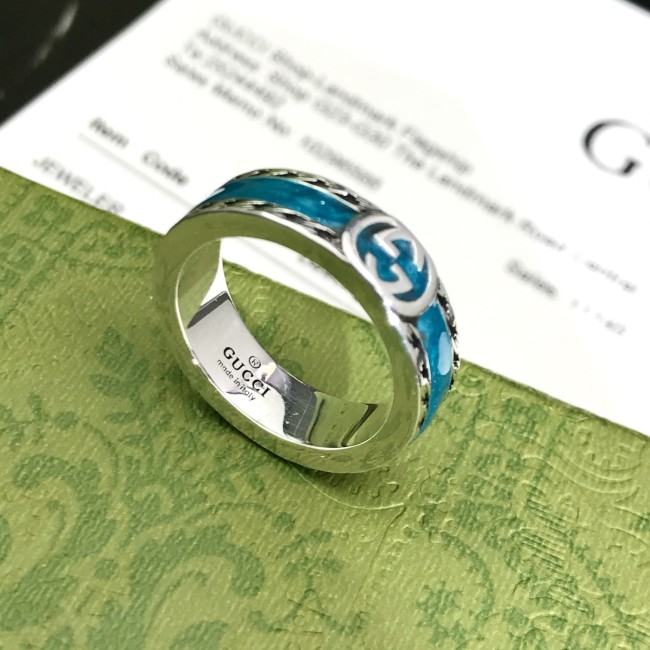 Gucci Luxury Men Womens Ring with Original Box