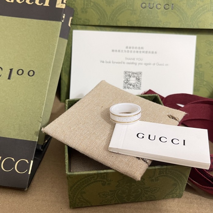Gucci Luxury Women Mens Ring with Original Box