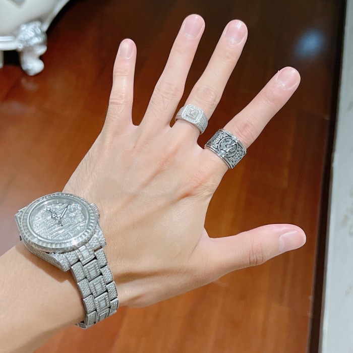 Gucci Luxury Men Womens Ring with Original Box