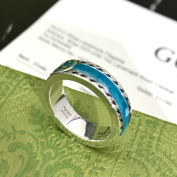 Gucci Luxury Men Womens Ring with Original Box