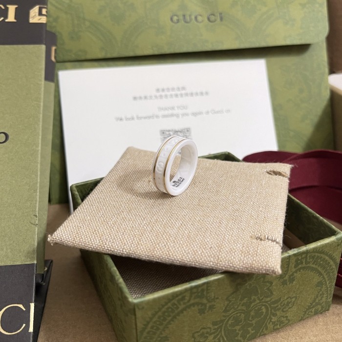 Gucci Luxury Women Mens Ring with Original Box