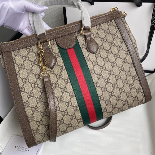 Gucci Womens Bags Shoulder Messenger Bag Luxury Brand GG Supreme Ophidia Medium Tote Bag without Original Box 524537 K05NB 8745 【Whatsapp +1-3239614486】
