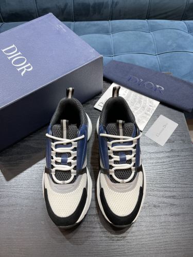 Dior Mens Shoes Sneakers Luxury Brand Breathable Design B22 SNEAKER Technical Mesh with Beige and Smooth Calfskin with Original Box Whatsapp 【+1-3239614486】