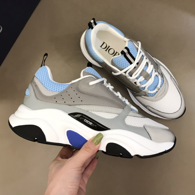 Dior Mens Shoes Sneakers Luxury Brand Breathable Design B22 SNEAKER Technical Mesh with Beige and Smooth Calfskin with Original Box Whatsapp 【+1-3239614486】