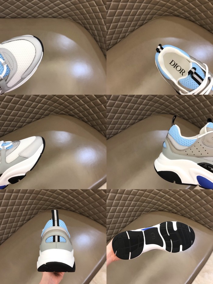 Dior Mens Shoes Sneakers Luxury Brand Breathable Design B22 SNEAKER Technical Mesh with Beige and Smooth Calfskin with Original Box Whatsapp 【+1-3239614486】