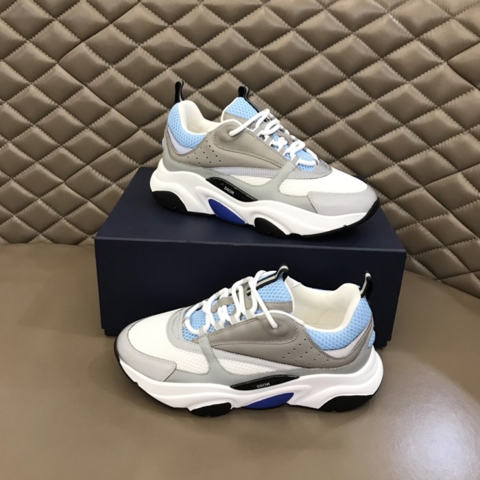 Dior Mens Shoes Sneakers Luxury Brand Breathable Design B22 SNEAKER Technical Mesh with Beige and Smooth Calfskin with Original Box Whatsapp 【+1-3239614486】