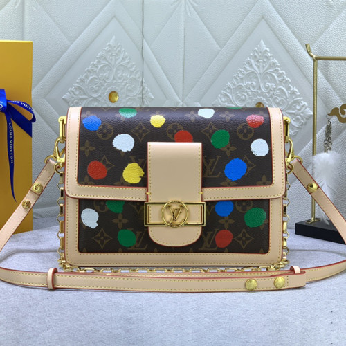 Louis Vuitton Womens Bags Messenger Shoulder Bags Luxury Brand LV x YK Dauphine MM with Original Box M46432 Whatsapp 【+1-3239614486】