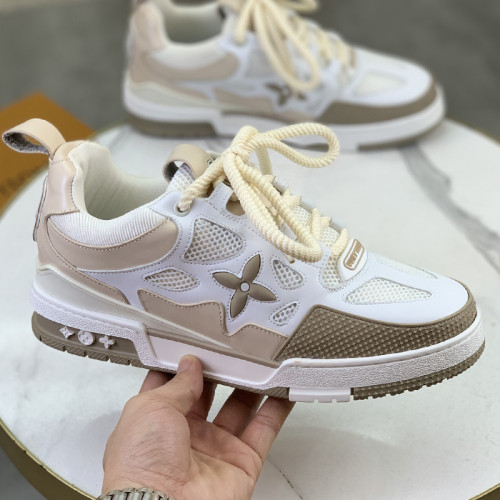 Louis Vuitton Mens Shoes Fashion Sneakers Design Luxury Brand LV TRAINER SNEAKER Mix of materials with Original Box 1AB9XJ Whatsapp 【+1-3239614486】