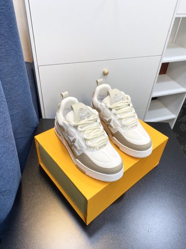 Louis Vuitton Mens Shoes Fashion Sneakers Design Luxury Brand LV TRAINER SNEAKER Mix of materials with Original Box 1AB9XJ Whatsapp 【+1-3239614486】