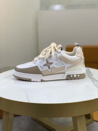 Louis Vuitton Mens Shoes Fashion Sneakers Design Luxury Brand LV TRAINER SNEAKER Mix of materials with Original Box 1AB9XJ Whatsapp 【+1-3239614486】
