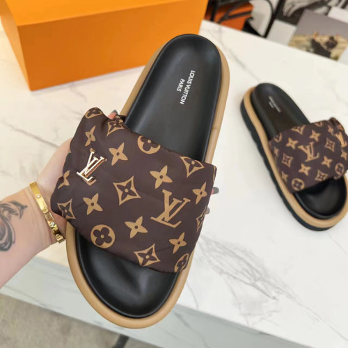 Louis Vuitton Womens Shoes Sandals Slippers Luxury Brand Louis Vuitton Pool Pillow Flat Comfort Mule 1ABGIR Whatsapp 【+1-3239614486】