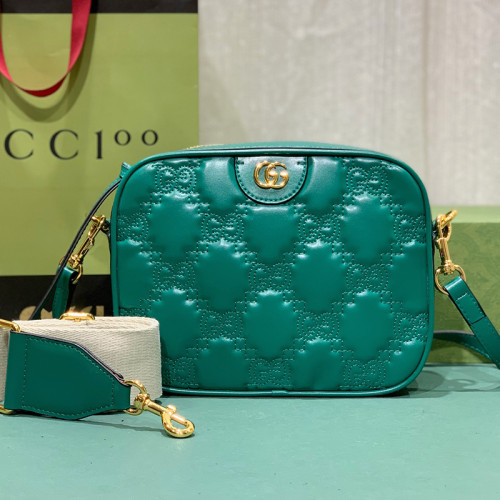 Gucci Womens Bags Shoulder Messenger Bag Luxury Brand GG Matelassé small bag in leather 702234 UM8HG 3389【Whatsapp +1-3239614486】