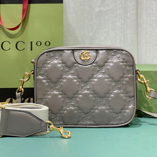 Gucci Womens Bags Shoulder Messenger Bag Luxury Brand GG Matelassé small bag in leather 702234 UM8HG 3389【Whatsapp +1-3239614486】