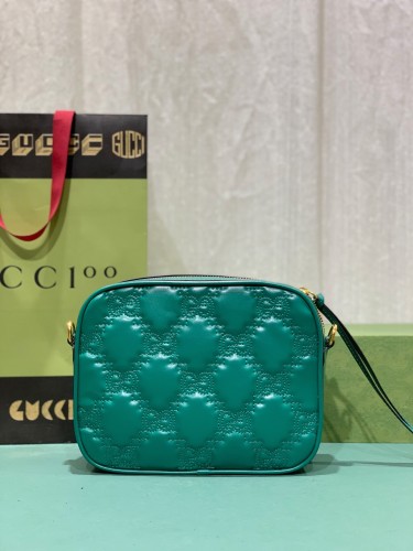 Gucci Womens Bags Shoulder Messenger Bag Luxury Brand GG Matelassé small bag in leather 702234 UM8HG 3389【Whatsapp +1-3239614486】