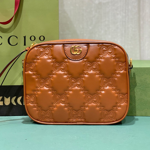 Gucci Womens Bags Shoulder Messenger Bag Luxury Brand GG Matelassé small bag in leather 702234 UM8HG 7541【Whatsapp +1-3239614486】