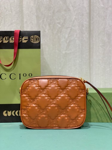 Gucci Womens Bags Shoulder Messenger Bag Luxury Brand GG Matelassé small bag in leather 702234 UM8HG 7541【Whatsapp +1-3239614486】