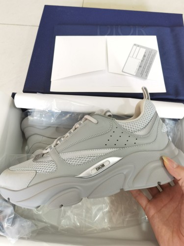 Dior Mens Shoes Sneakers Luxury Brand Breathable Design B22 SNEAKER Technical Mesh with Beige and Smooth Calfskin with Original Box Whatsapp 【+1-3239614486】