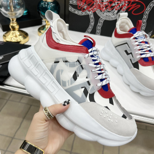Versace Men Shoes Fashion Sneakers Luxury Brand with Original Box Top Quality Breathable Mens Sneakers Chain Reaction Multi-Color Rubber Suede Whatsapp 【+1-3239614486】
