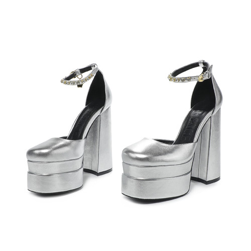 Versace Brand Womens Sandals Shoes Pumps Leather Big Size LA MEDUSA LEATHER PUMPS with 5cm High Platform and 15cm Heel Design Whatsapp 【+1-3239614486】