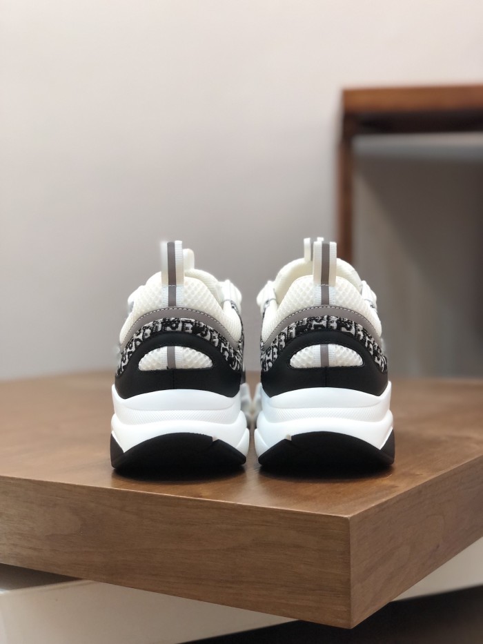 Dior Mens Shoes Sneakers Luxury Brand Breathable Design B22 SNEAKER Technical Mesh with Gold-Tone Laminated Calfskin with Original Box Whatsapp 【+1-3239614486】
