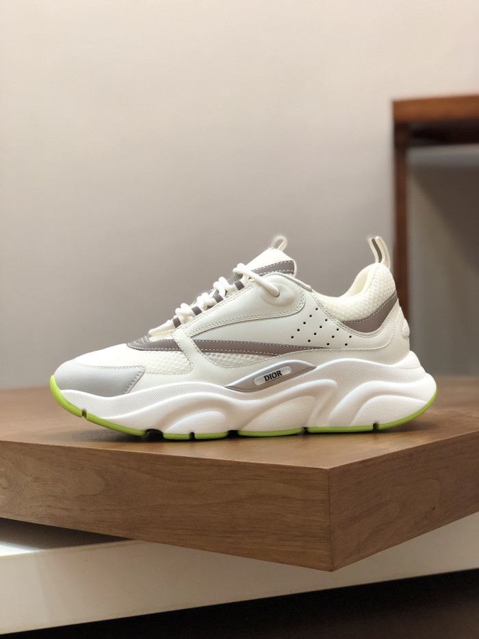 Dior Mens Shoes Sneakers Luxury Brand Breathable Design B22 SNEAKER Technical Mesh with Gold-Tone Laminated Calfskin with Original Box Whatsapp 【+1-3239614486】