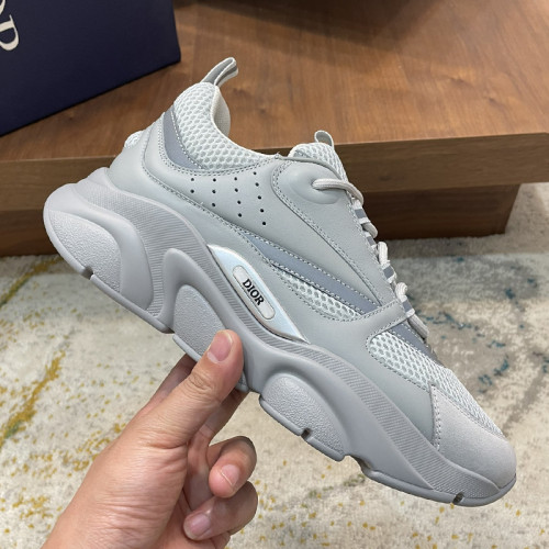 Dior Mens Shoes Sneakers Luxury Brand Breathable Design B22 SNEAKER Technical Mesh with Gold-Tone Laminated Calfskin with Original Box Whatsapp 【+1-3239614486】