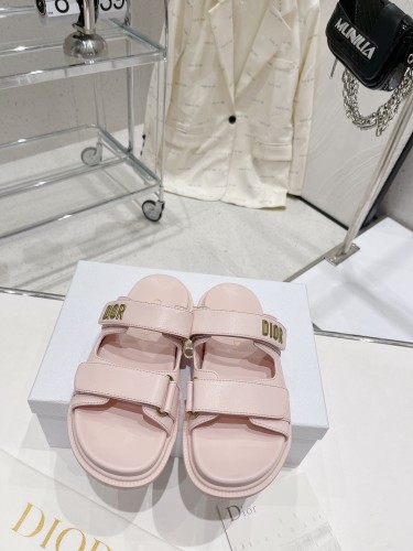 Dior Women Shoes Sandals Luxury Brand DIORACT SLIDE Lambskin with Original Box KCQ719LNY_S29X Whatsapp 【+1-3239614486】