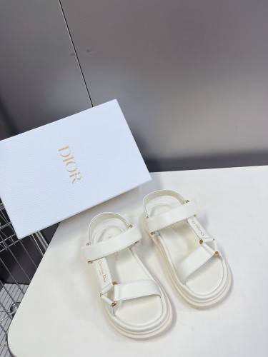 Dior Women Shoes Sandals Luxury Brand D-WAVE SANDAL Lambskin with Original Box KCQ893LAB_S900 Whatsapp 【+1-3239614486】