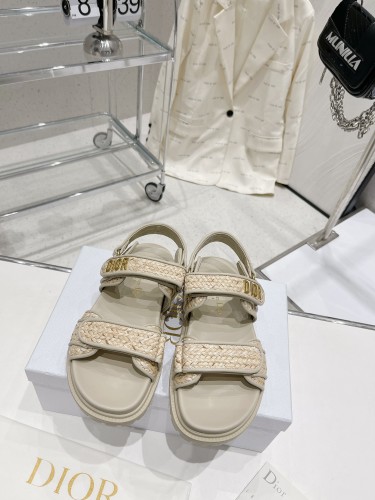 Dior Women Shoes Sandals Luxury Brand DIORACT SLIDE Lambskin with Original Box KCQ719LNY_S29X Whatsapp 【+1-3239614486】