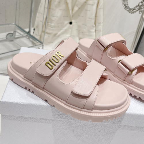 Dior Women Shoes Sandals Luxury Brand DIORACT SLIDE Lambskin with Original Box KCQ719LNY_S29X Whatsapp 【+1-3239614486】